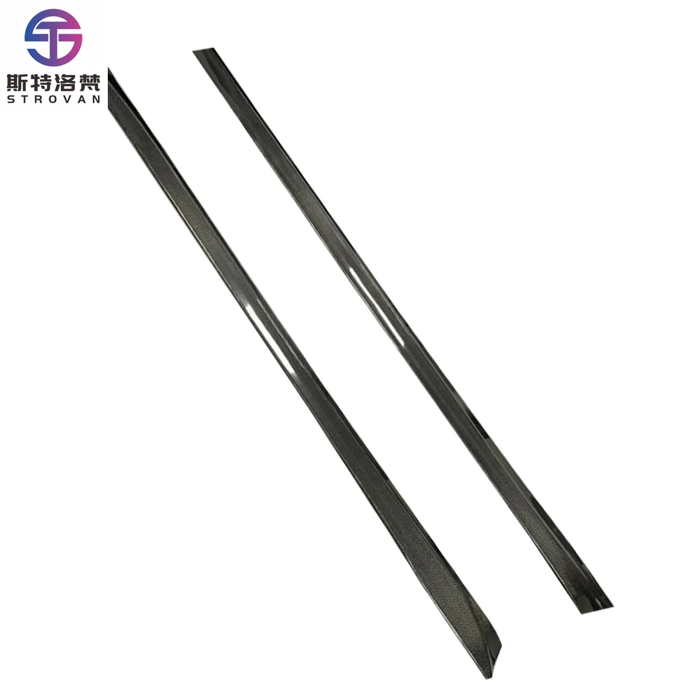 

STLF V Style Real Carbon Fiber Body Kits Front Side Skirts for teslas Model Y 2021-up