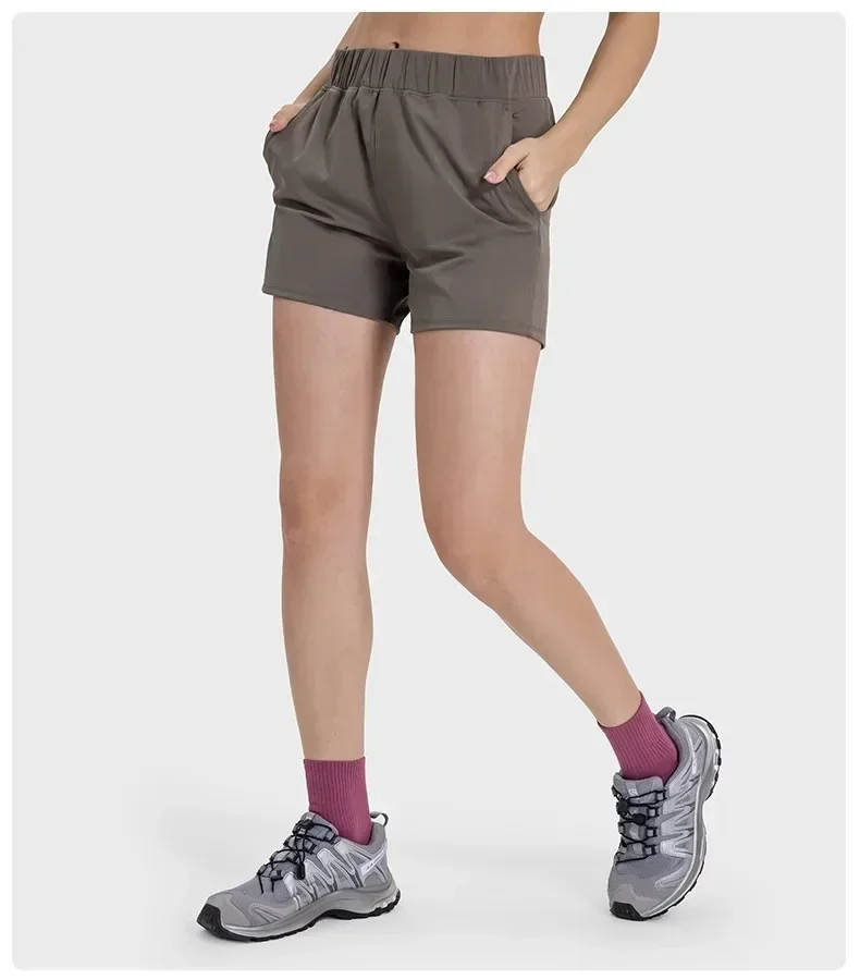 Lemon Mint Sense pantalones cortos de tres puntos para mujer, Shorts transpirables de secado rápido, refrigerados por agua, para deportes al aire libre, correr, informales, combinan con todo