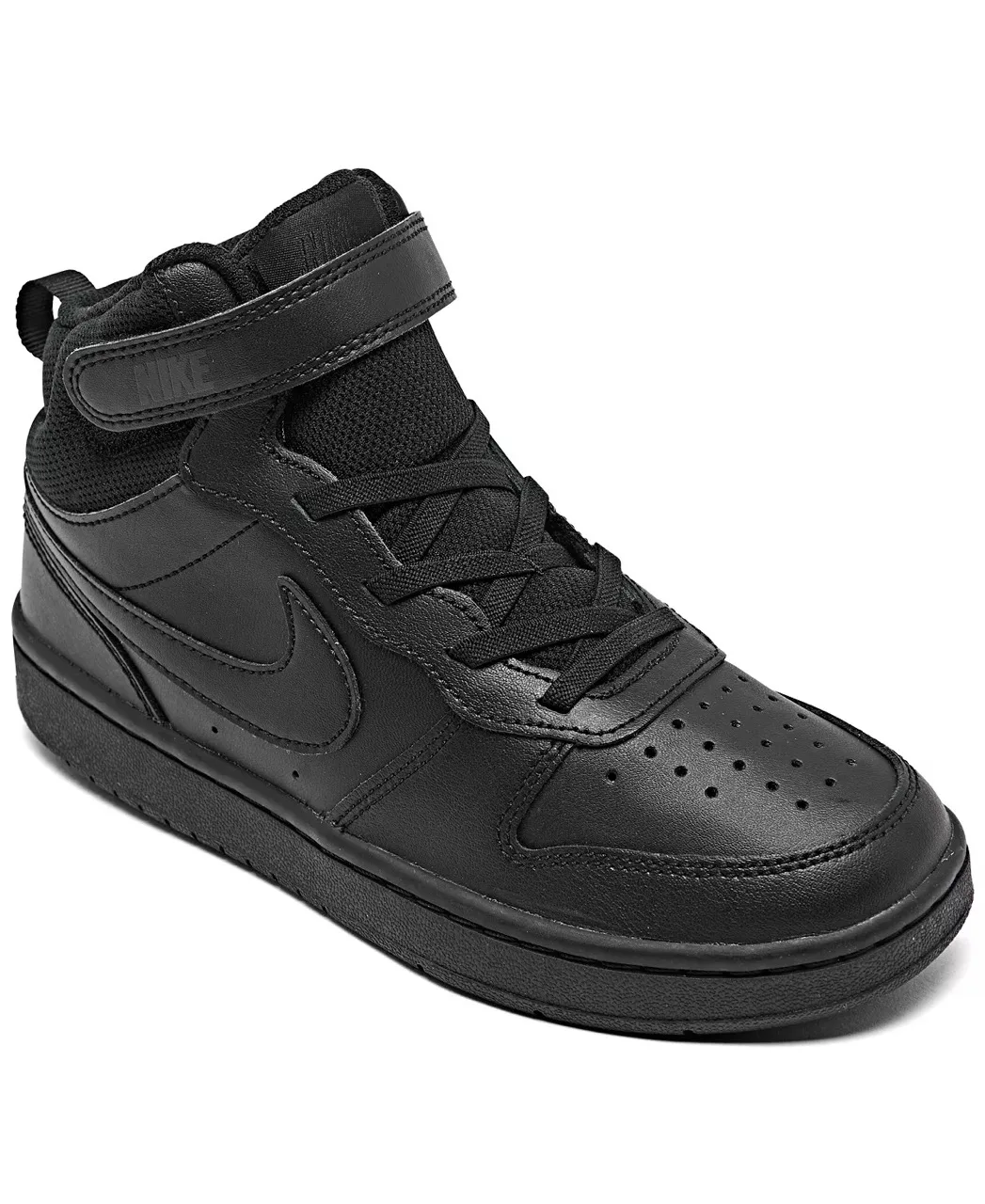 Nike｜Little Kids Court Borough Mid 2 Stay-Put Closure Casual Sneakers