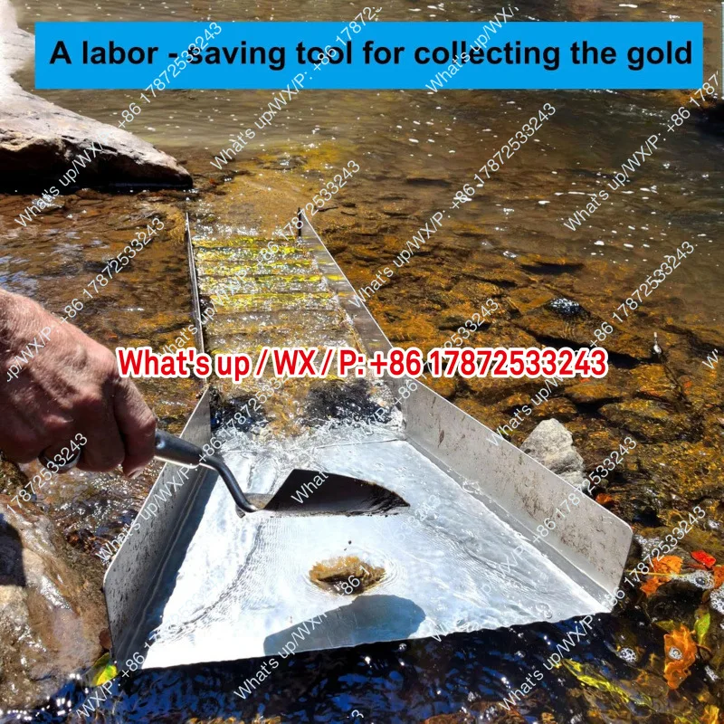 Gold Mining Chute Non-Powered Gold Prospecting Tool for Stream And River Gold Panning