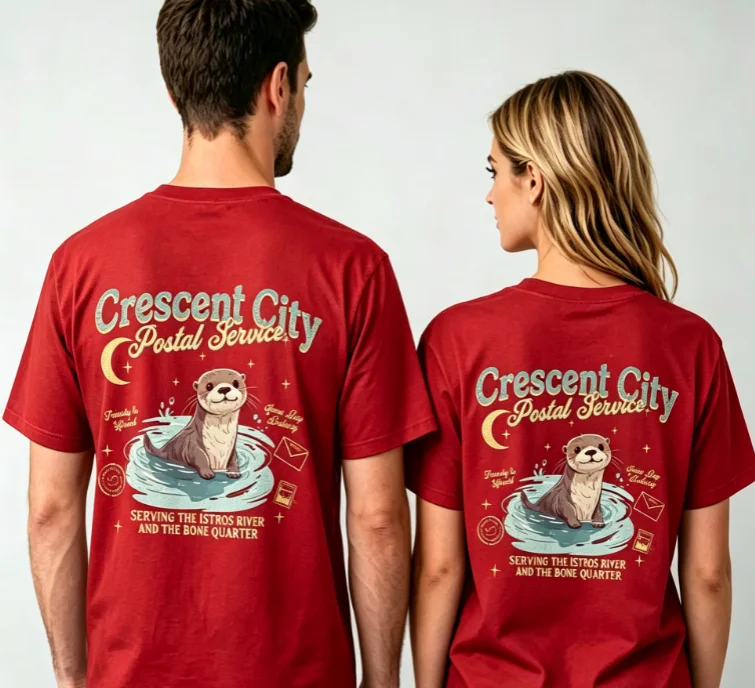 2026 new Retro T-shirt suitable for both men women The Bookworm series featuring Riverbone quarter Short-sleeved streetwear top.