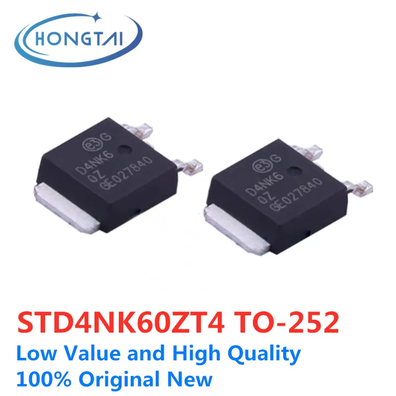 

10Pcs - 200PCs STD4NK60ZT4 D4NK6 MOSFET Transistors Original New in stock STD4NK60ZT4