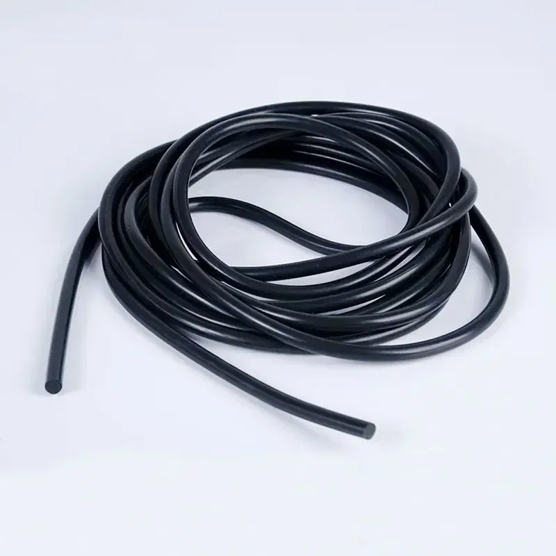 قطر 1 ~ 25 مللي متر أسود مستدير الصلبة سيليكون قطاع الحبل قضيب بار سيليكون طوقا تقليم شريط عازل يا حلقة ارتفاع درجة الحرارة مقاوم للماء