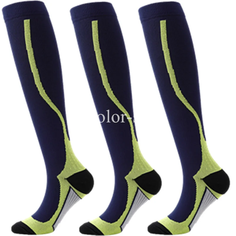 3 Pairs Lot Pack Compression Socks Stocking Running Men Women Compression Cycling Socks Knee High Running Socks Compression