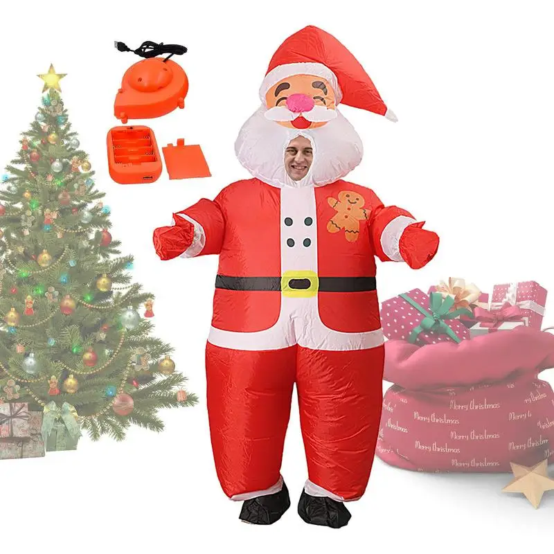 

Christmas Inflatable Santa Claus Costume Santa Claus Adult Costume Unisex Christmas Costume Christmas Outfit Blow Up Holiday