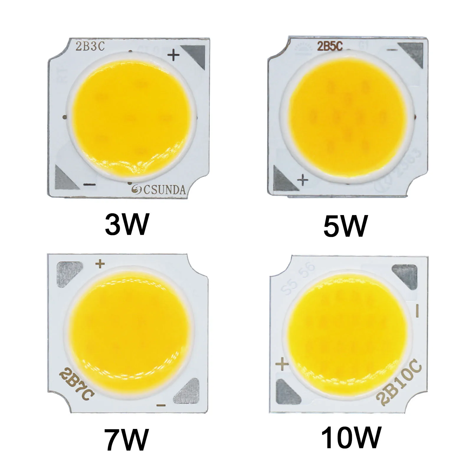 60PCS 13mm 3W 5W 7W 10W High Power LED COB Chip LED Source Chip 250mA For Light Bulb Light Lamp Spotlight Down light Lamps DIY