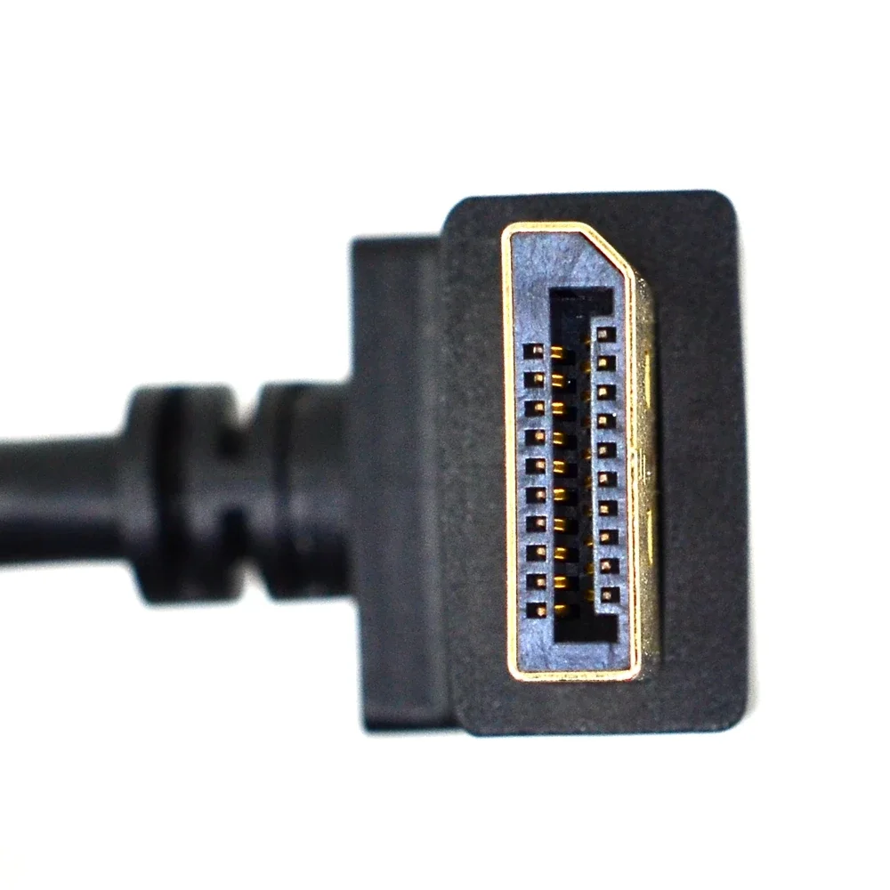 Elbow Down Angled 90 Degree Standard 1.2v DisplayPort Male To DisplayPort Male DP Cable Angle 6ft 1.8m 4K X 2K 60hz 3D Cables