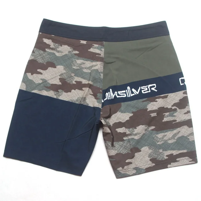 Men's Summer Fitness Beach Shorts Quick Dry Elastic Casual Mid-Length Surfing Diving Swimming Five-Quarter Pants Low Waist Lo...
