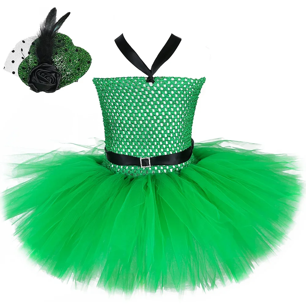 

Green Tutu Dress for Girls Christmas Party Saint Patricks Day Costume Baby Kids Holiday Perform Tulle Princess Dress Ball Gown