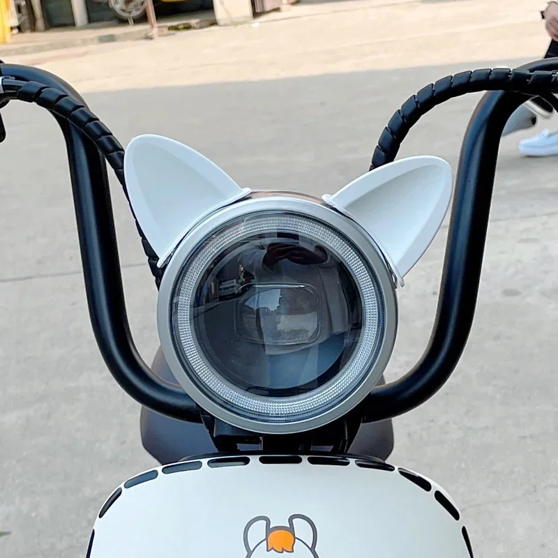 Милые 3D украшения для шлема с кошачьими ушками, универсальные Стикеры для электрического мотоциклетного автомобильного шлема, декоративные аксессуары для велосипедного шлема