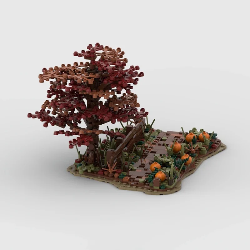 Bloques de construcción MOC, juguetes de ensamblaje, paisaje otoñal, 549 modelos, un regalo creativo para todos los entusiastas de la arquitectura