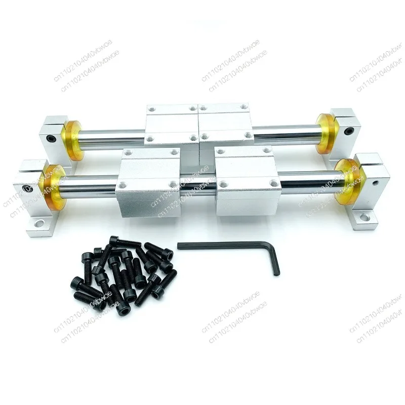 Linear Motion Bearing Chrome Plated Solid Optical Rail Slider Set Woodworking Push Table Saw Slide Table Set Slide Rail