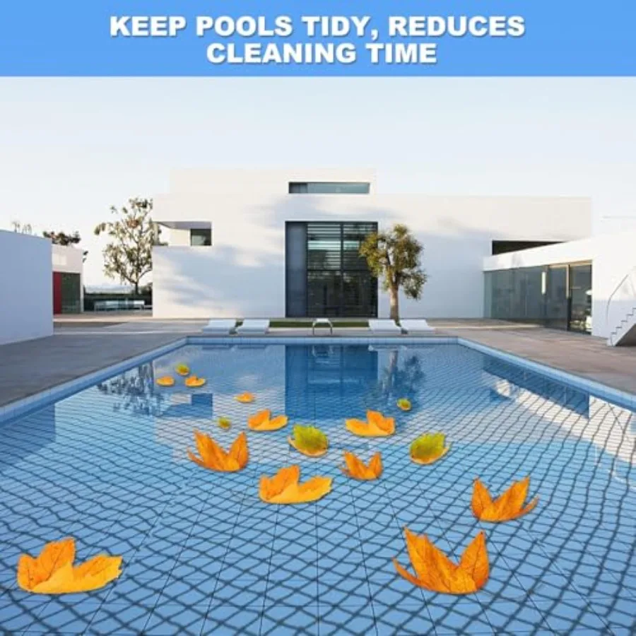 شبكة بركة 10 × 10 أقدام لبرك كوي وحمامات الحديقة غطاء شبكي ناعم لمنع الأوراق والحطام يحمي الأسماك من الطيور و #4