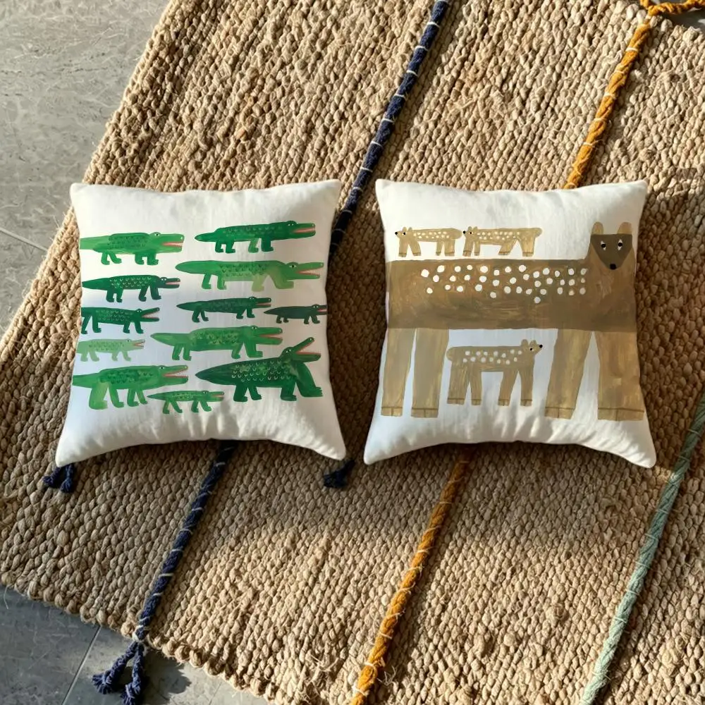 Cushion Cover Nordic Style Natural Linen Pillow Cover Durable Washable Pillowcase for Home Bedroom Sofa P- Penny Min Ferguson