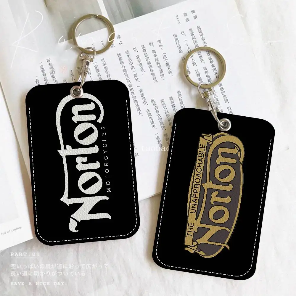 N-NORTONS دراجة نارية شعار 1 قطعة INS الإبداعية الكرتون طالب الحرم الجامعي حامل بطاقة لبطاقة وجبة ، بطاقة الحافلة ، بطاقة العمل ، الخ