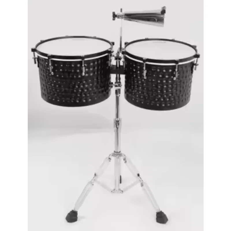 New Design Popular 14*15 Inch Colorful Latin Drum High Quality Metal Timbales with Lp Style Cowbell