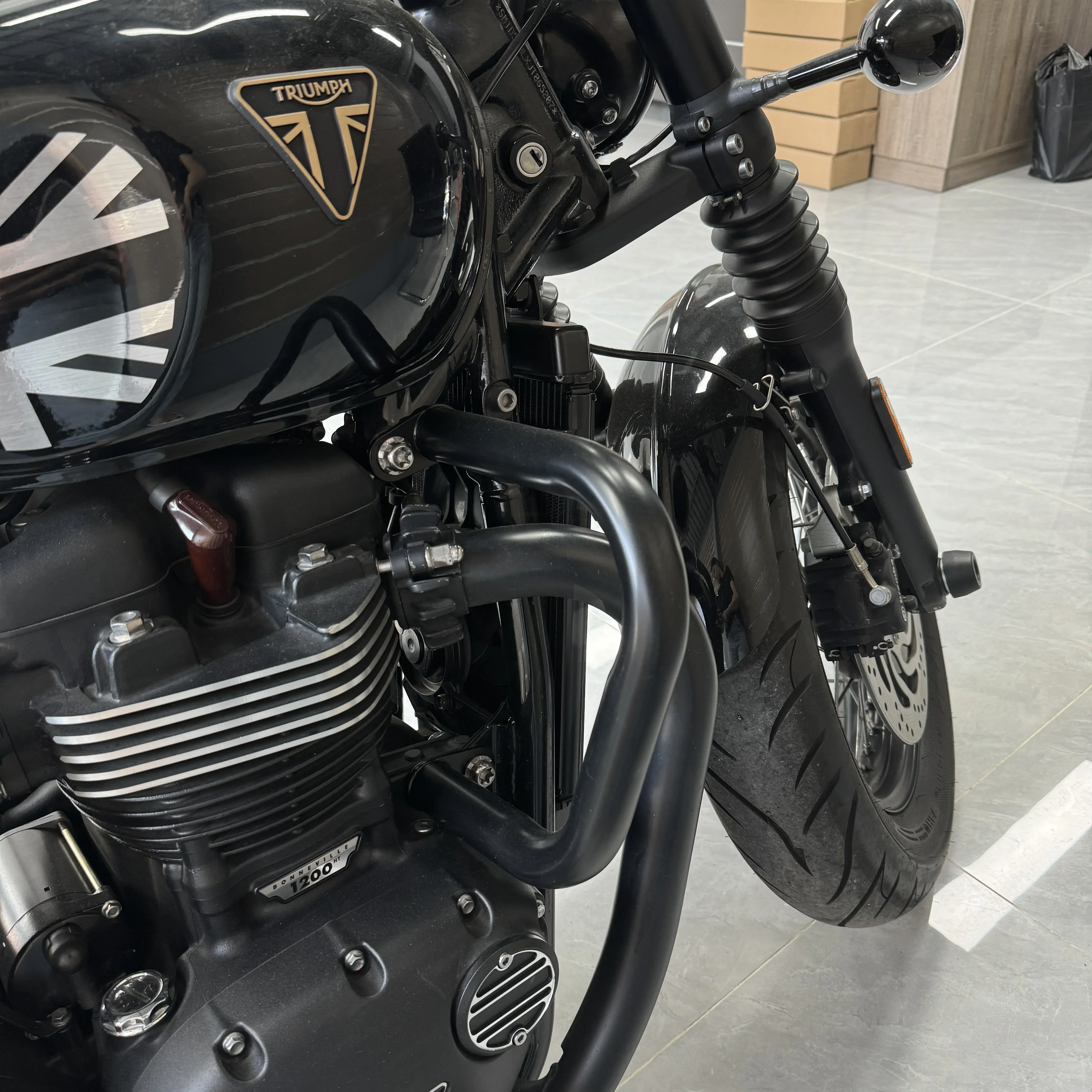 Per Triumph Bonneville T100 T120 Thruxton1200R/Street Cup/Street Speed Twin900 BobberMotorcycle Highway Crash bar protezione motore