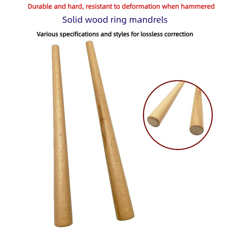 Wooden Ring Sizing Mandrel - Jewelry Shaping & Correcting Tool, Wear-Resistant for Ring Resizing & Repair