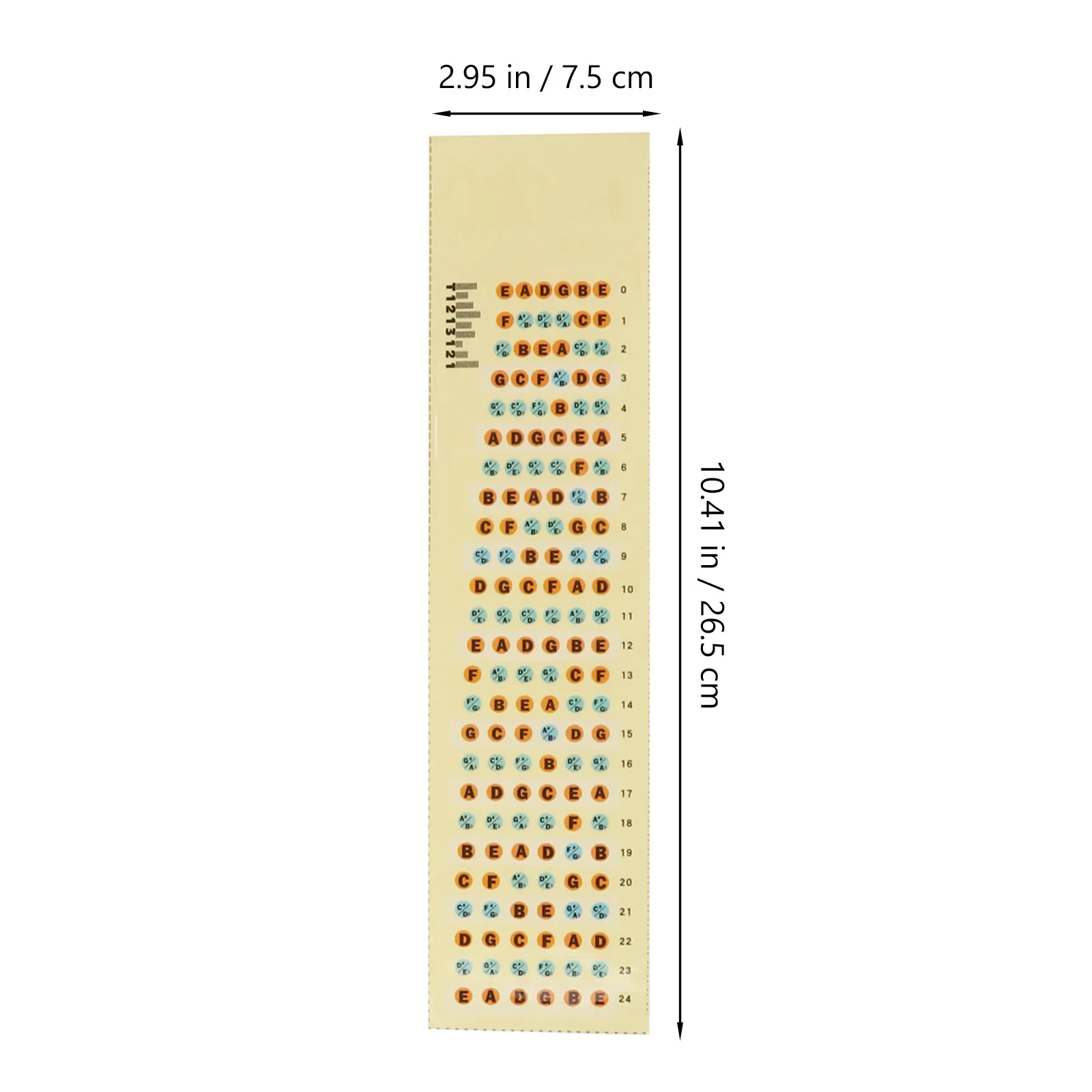 Guitar Scale Stickers Wear-Resistant Glue Paper Note Decals Easy to Install for Beginner Electric Folk Guitar Fretboard