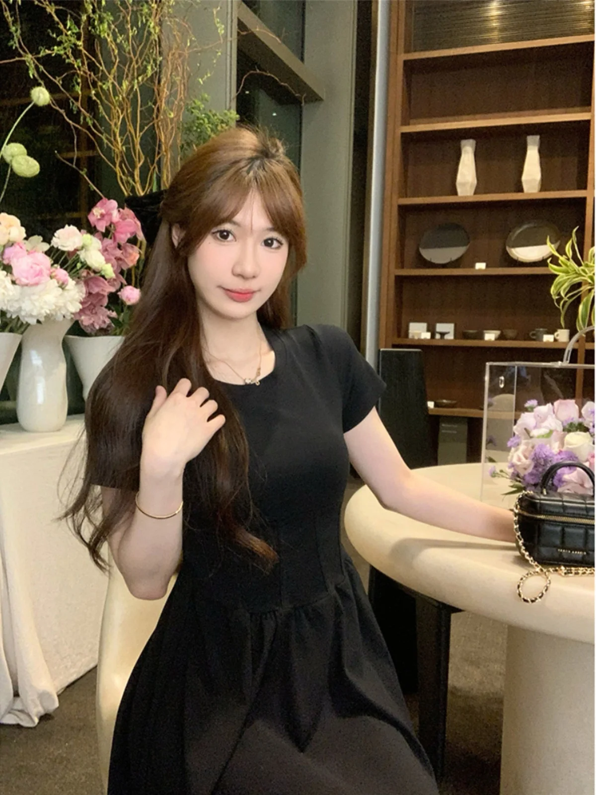 A- Line Skirt Mint Mamboes for Women Short Sleeve Dress Fashion Dress New Style Puffy Dress Women's Clothing  Maxi Dresses Long