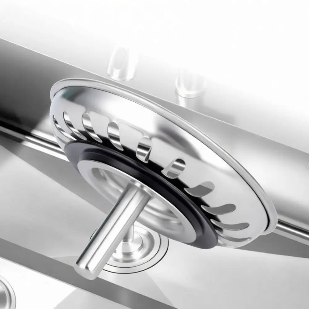 Kitchen Sink Strainer Plug Stainless Steel Basin Drain Filter Sewer Clog Prevention Waste Stopper Plumbing Component Hardware