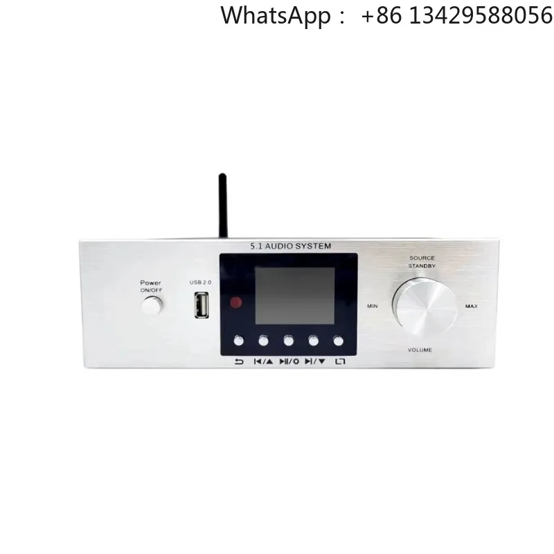 USB Fiber Optic AC3 DTS Dolby Surround 5.1 Channel Audio Decoder Power Amplifier All-in-one Machine