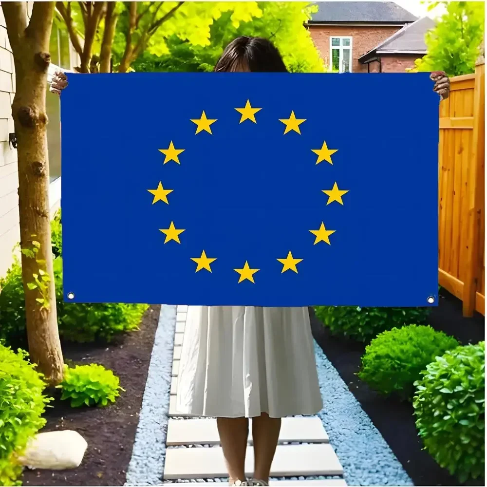european union official the European Union Flags Borderless four-ring ornament indoor outdoor decoration effortless to hang