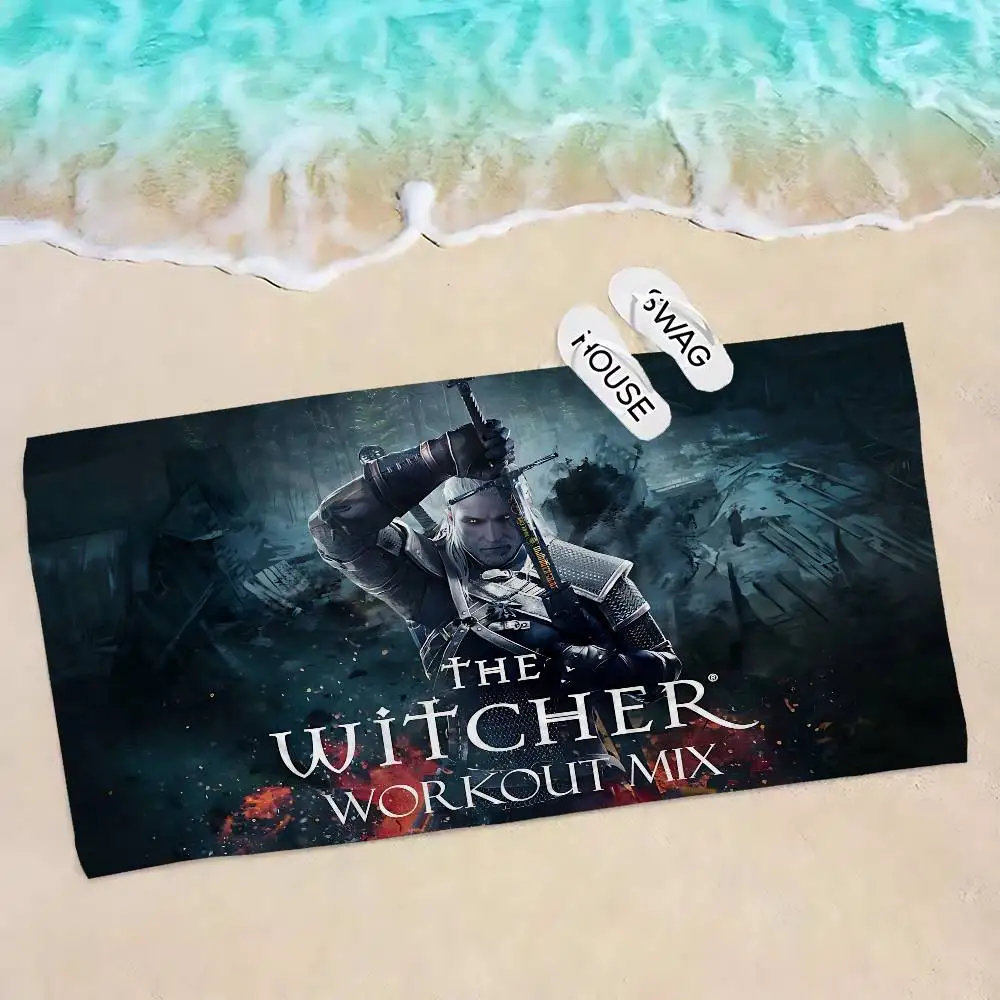 الكلاسيكية T-The W-Witcher لعبة منشفة الشاطئ مناشف حمام ملونة ل سريعة الجافة مخصصة الرمال الحرة الشاطئ اليوغا سبا رياضة بركة