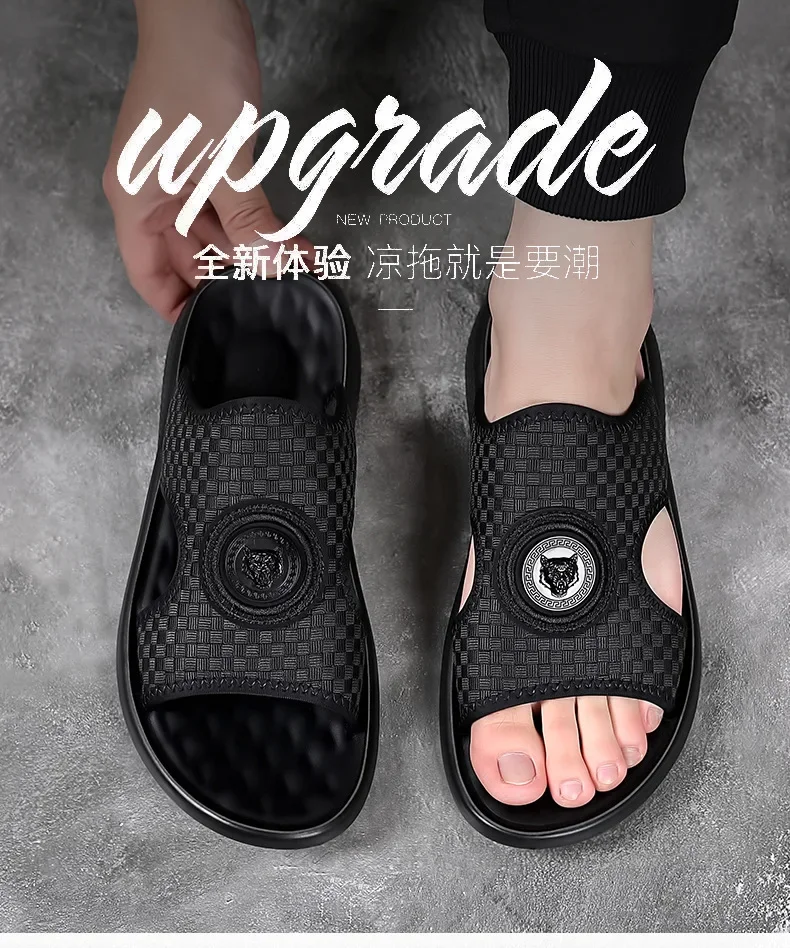 Slippers for men's summer Slippers 2024 new outdoor beach sandals for men's internet famous fashion brand with a sense of luxury