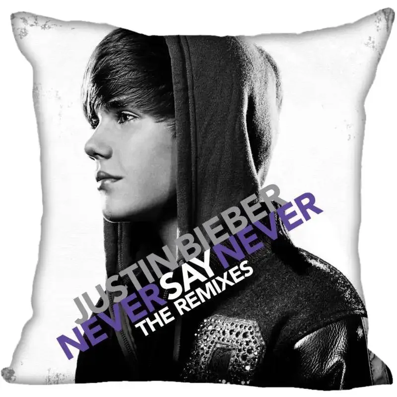 Capa de almofada 45x45cm (um lado) moderna decorativa para casa, capa de almofada Justin Bieber para sala de estar