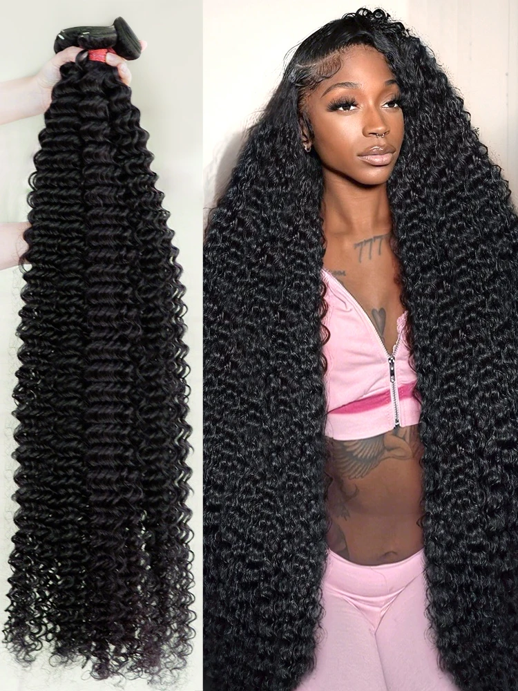 

Вьющиеся пучки человеческих волос с глубокими волнами, 30 дюймов, 3/1 шт., пучки волос Remy, 100% человеческие волосы, бразильские необработанные пучки волос, плетение наращивания