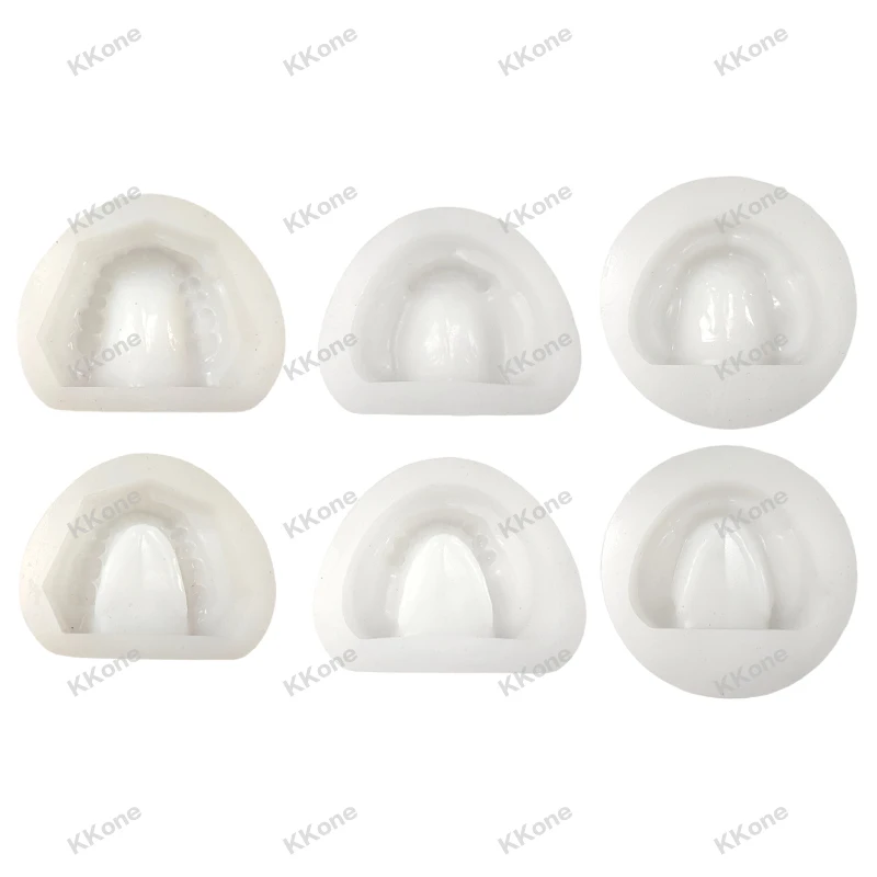 1 Pair Dental Lab Standard Silicone Plaster Model Complete Cavity Block Full Teeth Half Teeth Edentulous Dental Lab Supplies