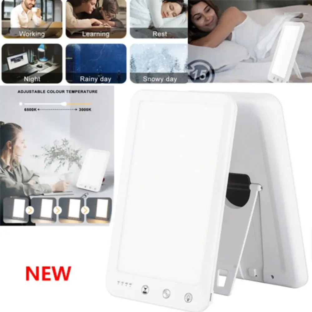 

10000 Lux LED Daylight Lamp 5 Brightness Levels Simulating Natural Daylight SAD Therapy Lamp Touch Control Eye Protection
