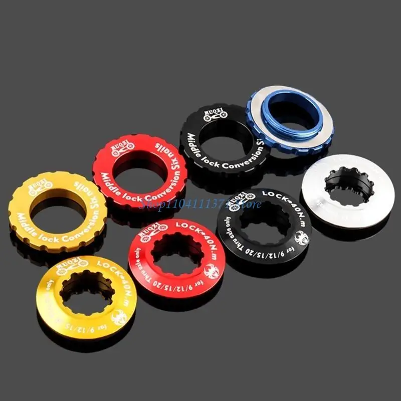 P9FC Centerlock Rotor Lock Rings Bike Hubs Center Lock Centerlock Lockring Wheelset Hubs Barrels Shafts Disc Rotor Lock Rings