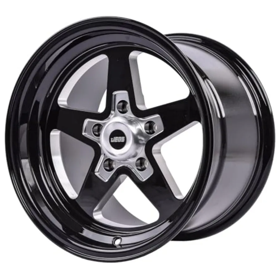 SSR Star Aluminum Wheel 15x10 with 5x4.5 Bolt Pattern 25mm Offset 6.5 Backspacing Gloss Black Powder Coat 3.27 Center Bore Incl