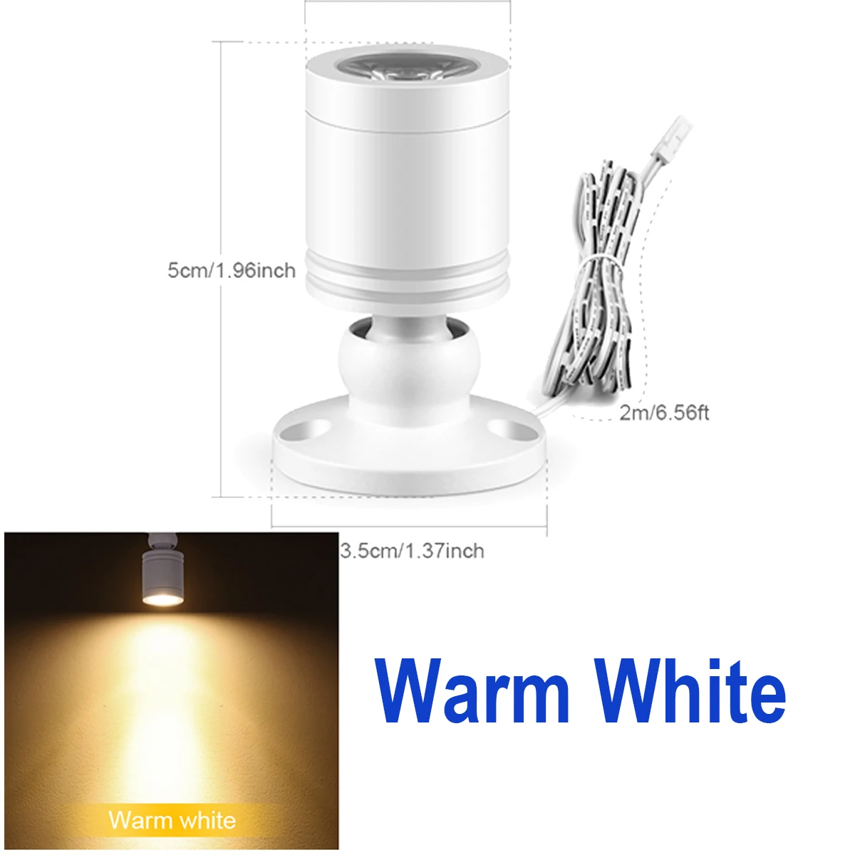 DC12V LED-Mini-Strahler mit Dupont-Schnittstelle, Kalt-/Warm-/Naturweiß-Spot-Lampe für Innenbeleuchtung