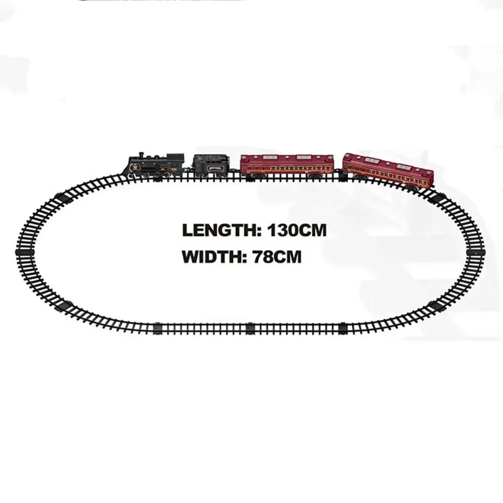 Simulação clássica trem elétrico brinquedos ferroviários frete água locomotiva a vapor playset adicionar fumaça de água menino brinquedo presente