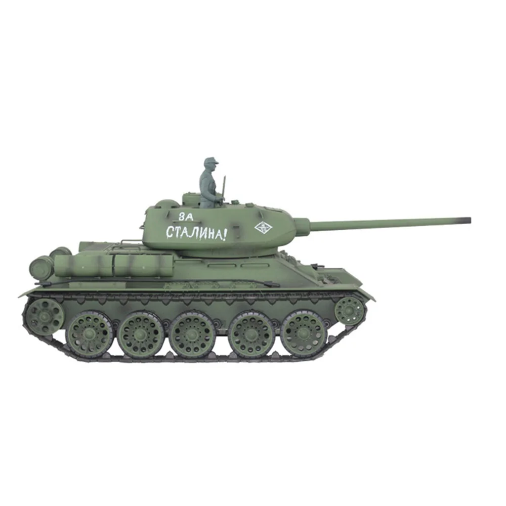Stock américain HENG LONG 1/16 échelle 7.0 mis à niveau soviétique T34-85 RC Tank 3909 pistes en métal roulement de renvoi boîte de vitesses haut-parleur jouet