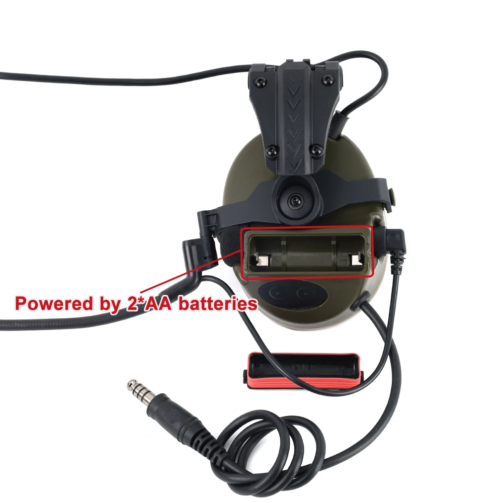 ZTAC Tactical Helmet Headset Comta Pelto Dual Ptt Pickup Noise Reduction Airsoft Headphone Accesories For ARC Baofeng UV82