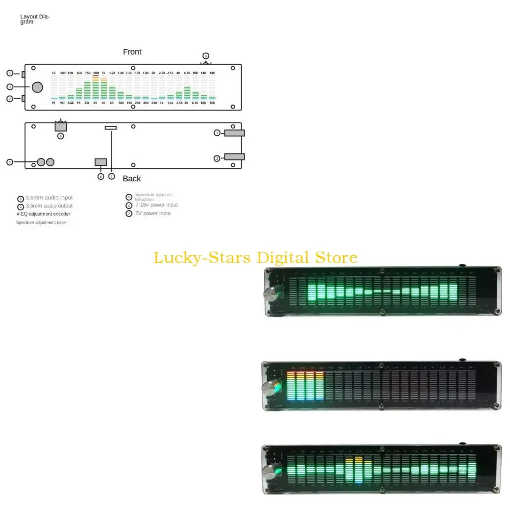 

T3EE LED2015 Уровень музыкального спектра Световой контроль звука Микрофон Свет с регулируемой чувствительностью для любителей и