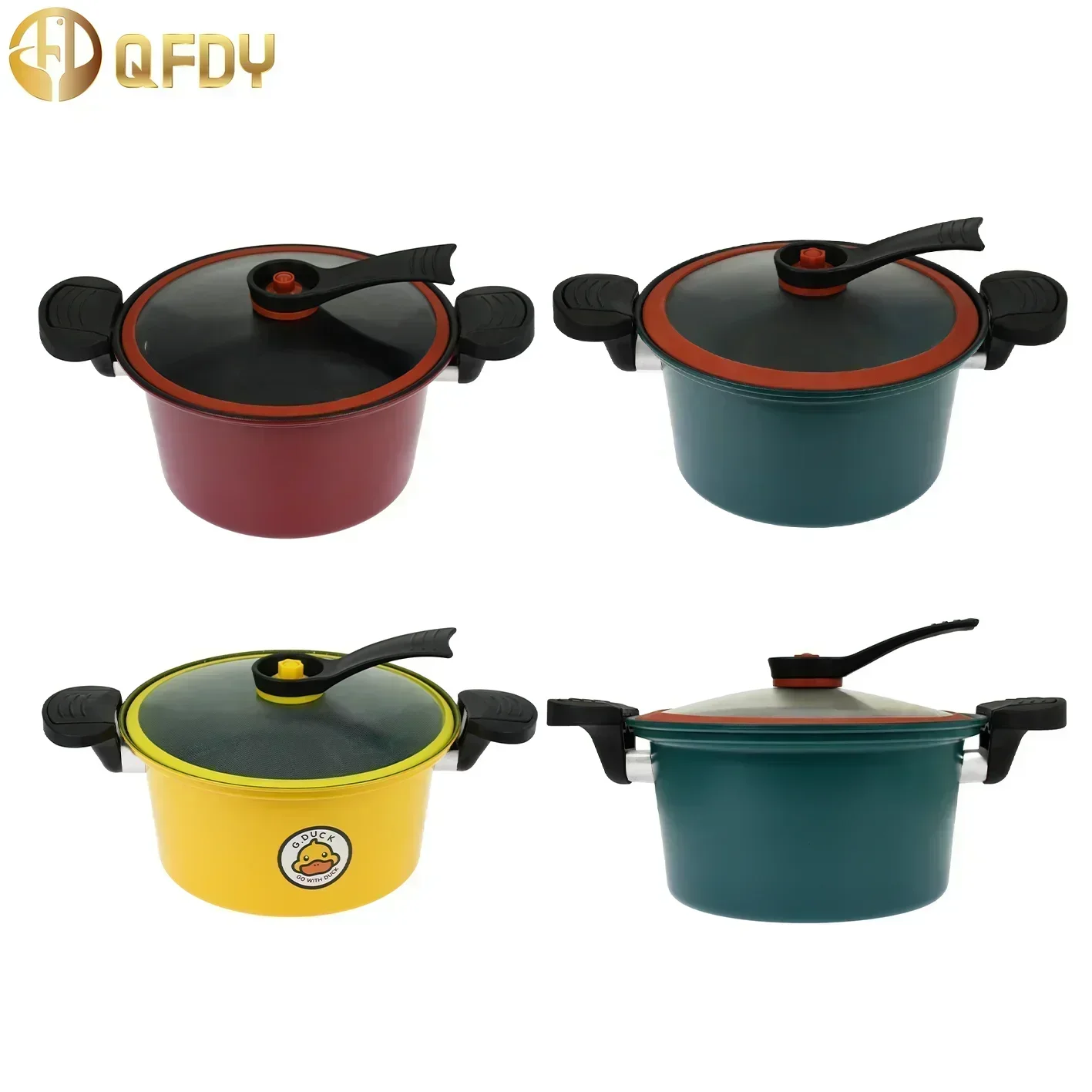 Micro Pressure Cooker Stew Pot Pressure Cooker 3.5L Soup Meat Pot Rice Cooker Gas Stove Non-Stick Cooking Pots Kitchenware