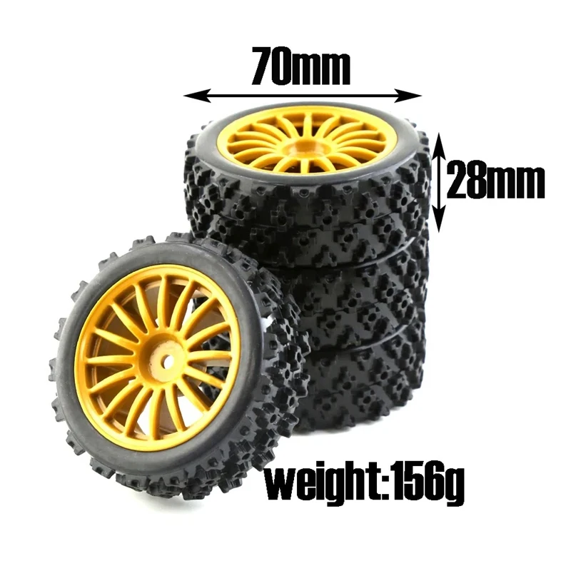 4Pcs Rubber Tire Wheel Tyres For Tamiya XV-01 XV01 TA06 TT-01 TT-02 PTG-2 1/10 RC Car Upgrades Parts Accessories