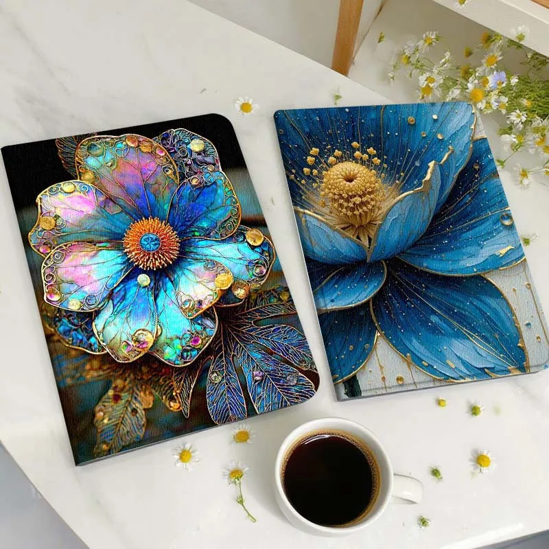 

Colorful Enamel Flower Brooch Tablet Case For Huawei Honor MatePad MediaPad Air 5 6 7 11 V6 V7 V8 V9 X9 X8 T10 T10s C5e T5 Gift