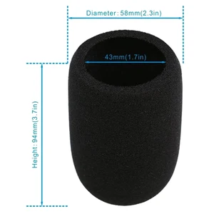Microphone windshield lid for technic audio, windproof, foam, pop filter, microphone, ATR2500, AT2035, AT2050, AT4040, AT2020, 1pc 11 Main Sales Microphone Foam - №10