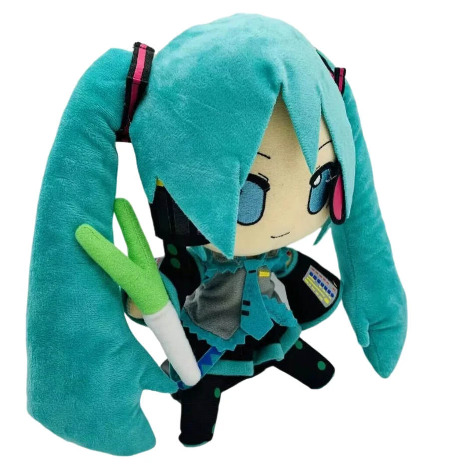 Entzückende Hatsune Miku Plüsch-Flauschige Anime-Stoffpuppe mit charakteristischen Zöpfen, kuschelige Figur zum Sammlern und als Geschenk – Detail 3