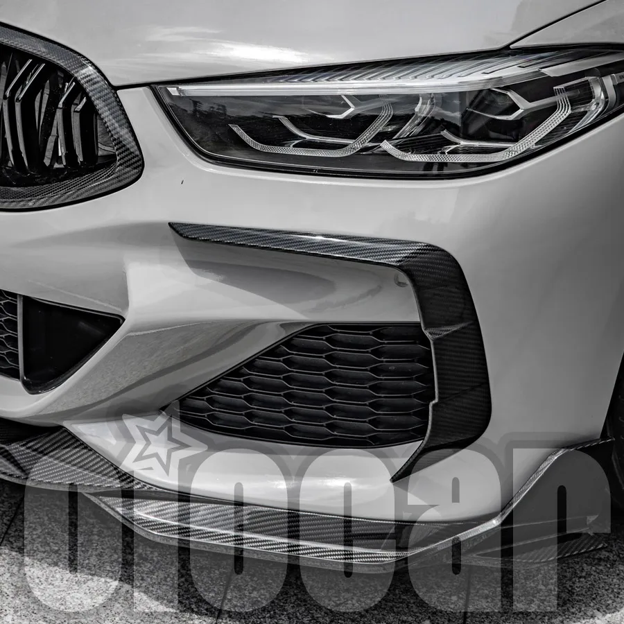 oiomotors SQ Style Dry Carbon Front Bumper Side Canards for BMW G14 G15 G16 8Series