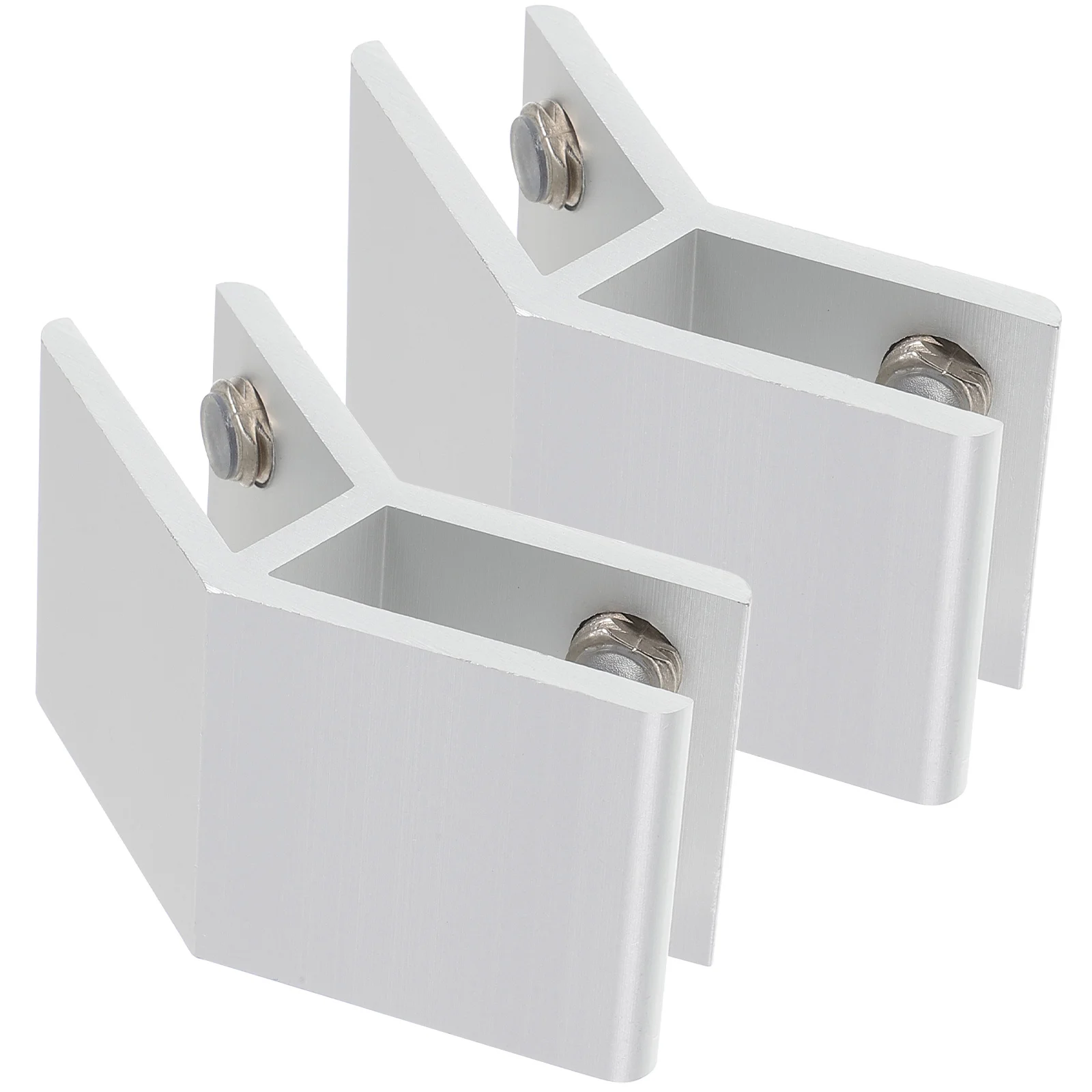

2 Pcs Railing Glass Clamp Railings Bracket for Fence Adjustable Furniture Clips Holder Aluminum Alloy Support Pool
