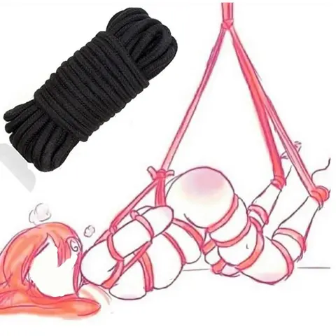 10M Sznurek do Krępowania Ciała Seks Japońskie Shibari BDSM Kajdanki Zabawki Erotyczne Akcesoria do Krępowania Kobiety Strój do Krępowania SM Miękka Bawełna Sexope