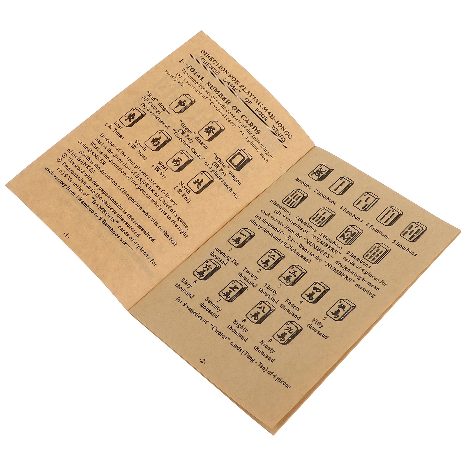 Chinese Mahjong Learning Manual English Language Mahjong Tutorial Book for All Levels Including Rules Scoring and Winning