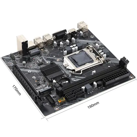H61-S Desktop Motherboard Socket LGA 1155 for Intel Core i3 i5 i7 2*DDR3 Memory SATA2.0 PCIE 16G H61 PC Mainboard for M.2 NVME